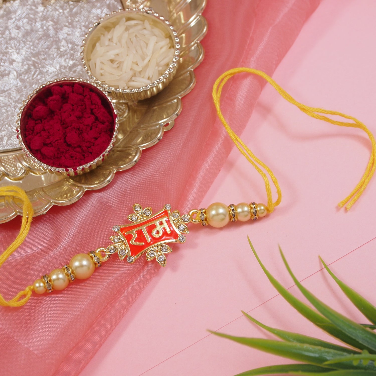 Jai Shree Ram Orange Rakhi