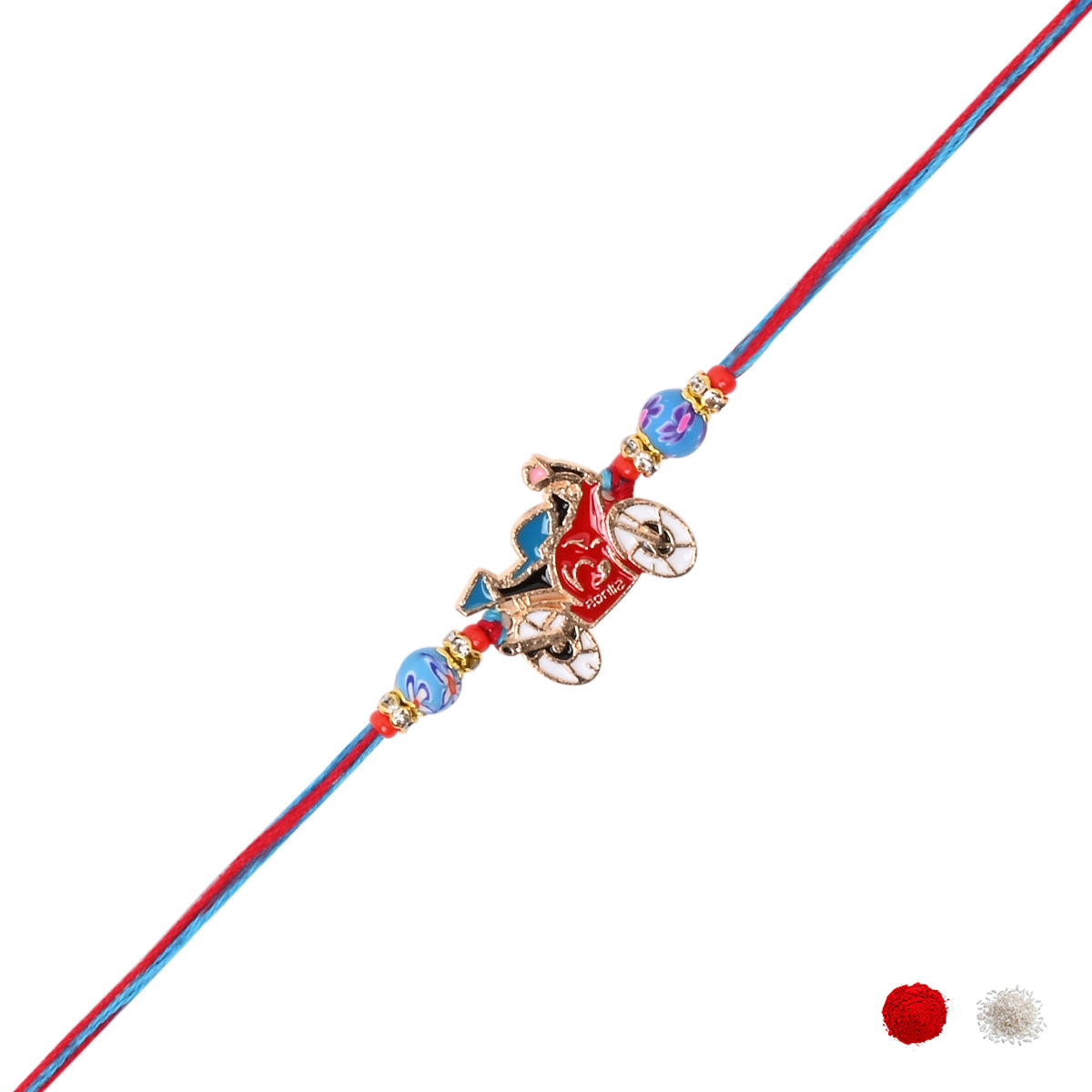 Quirky Ride-Inspired Kids Rakhi With Roli Chawal & Rakshabandhan Card