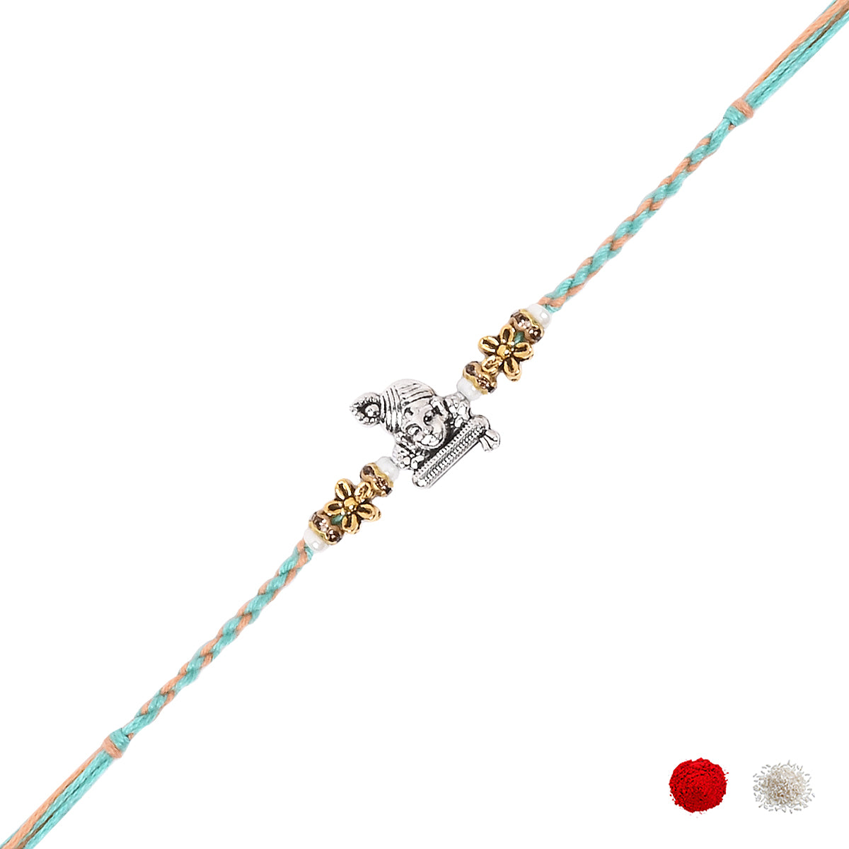 Krishna Rakhi for Brother with Roli Chawal and Raksha Bandhan Card