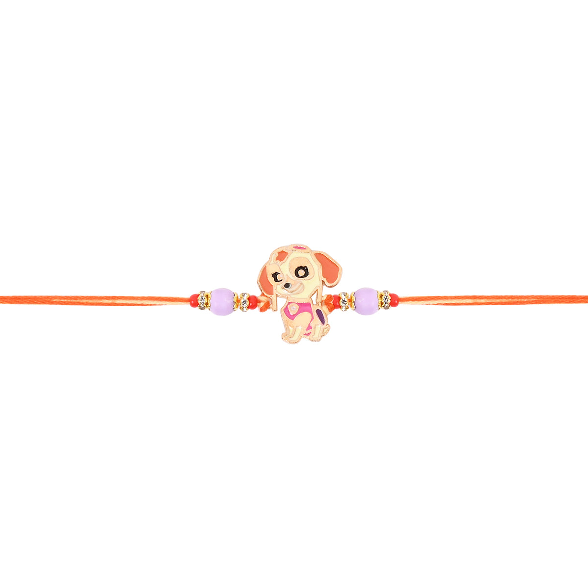 Adorable Little Cute Puppy Rakhi With Roli Chawal & Rakshaband Card