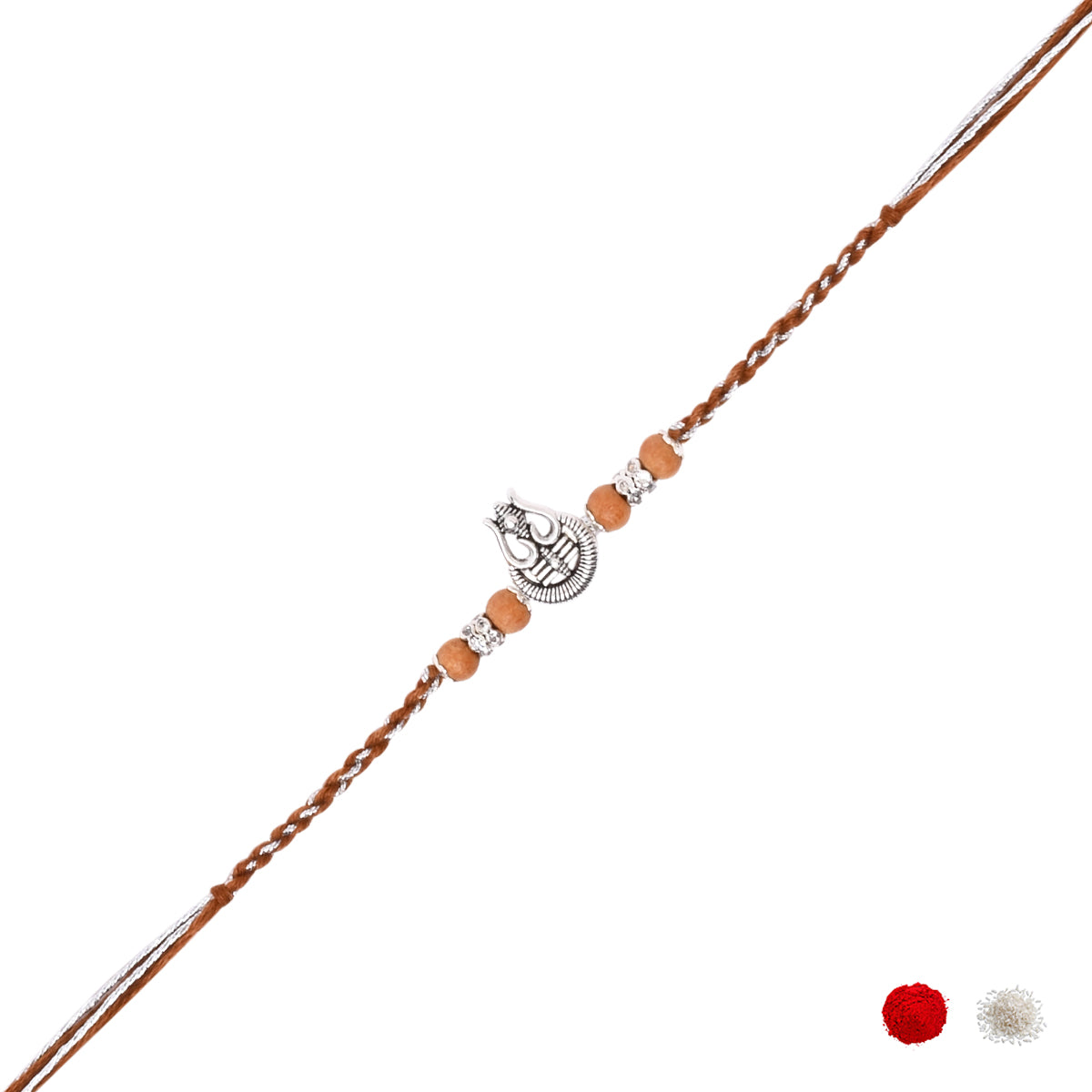 Trishul Rakhi for Brother with Roli Chawal and Raksha Bandhan Card