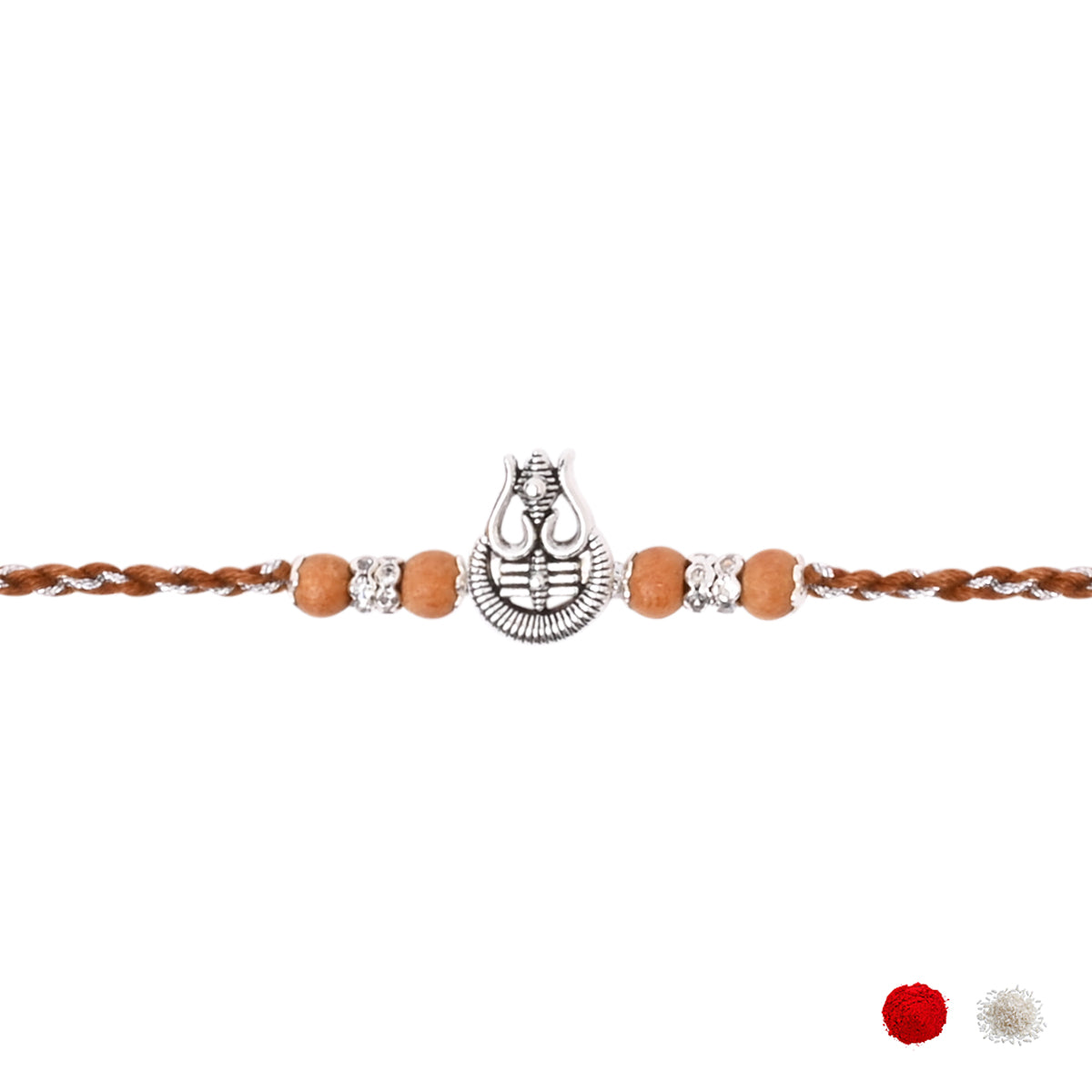 Trishul Rakhi for Brother with Roli Chawal and Raksha Bandhan Card