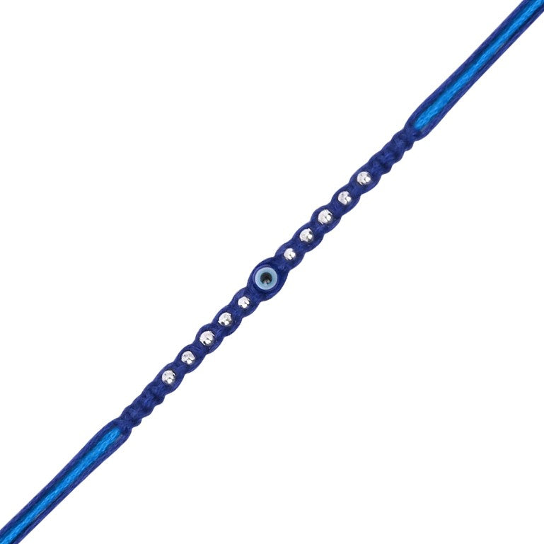 Evil Eye Thread Rakhi for Brother with Roli Chawal and Raksha Bandhan Card
