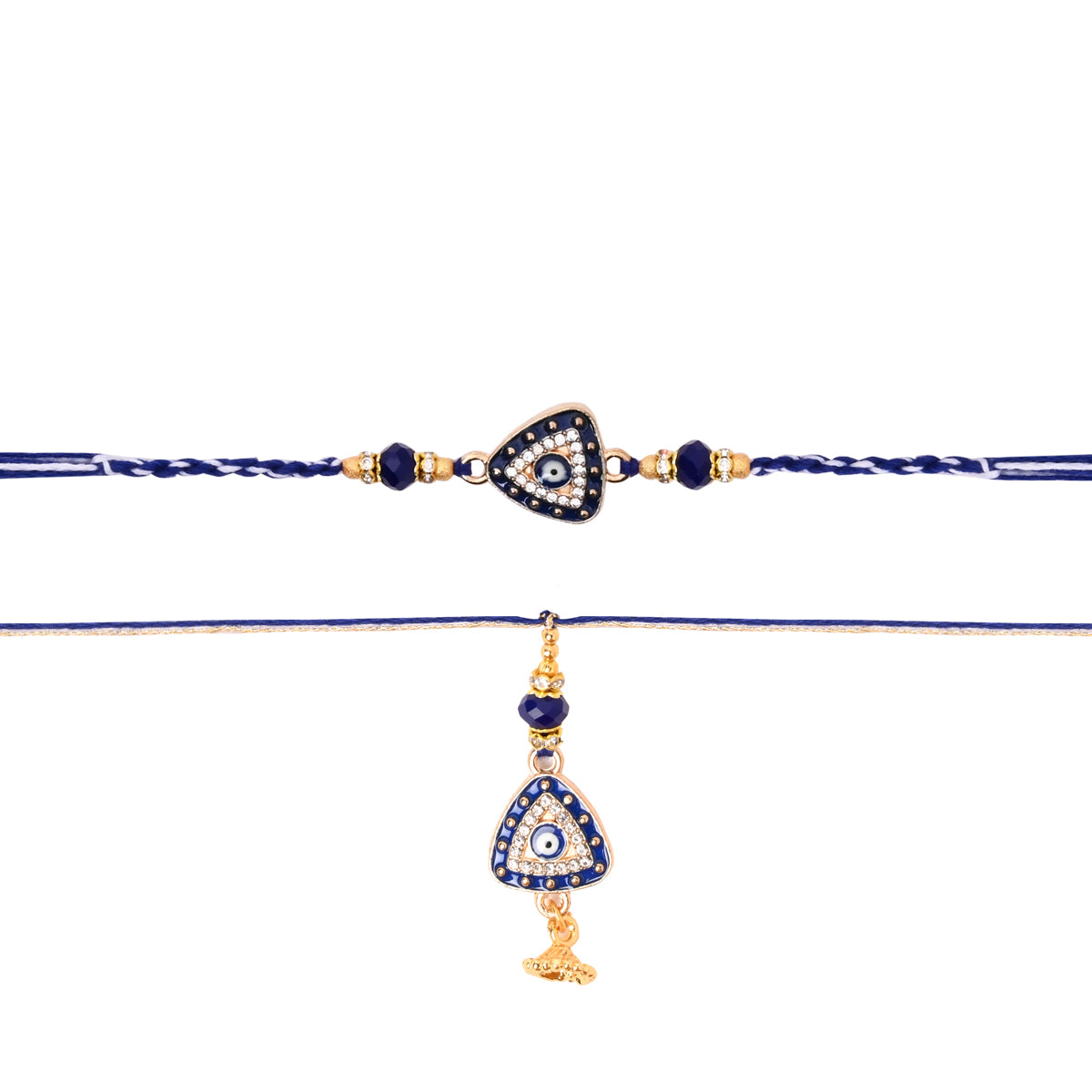 Elegant Bhaiya Bhabhi Lumba Pearl & Rakhi With Roli Chawal & Card