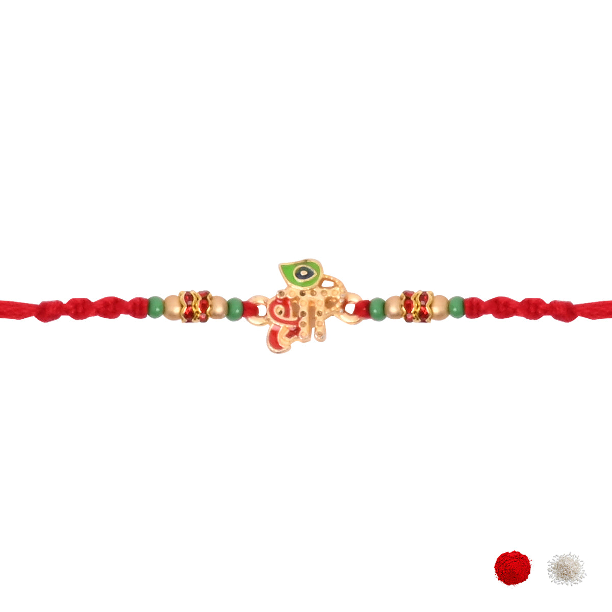 Shree Om Rakhi with Roli Chawal & Rakshabhandan Card