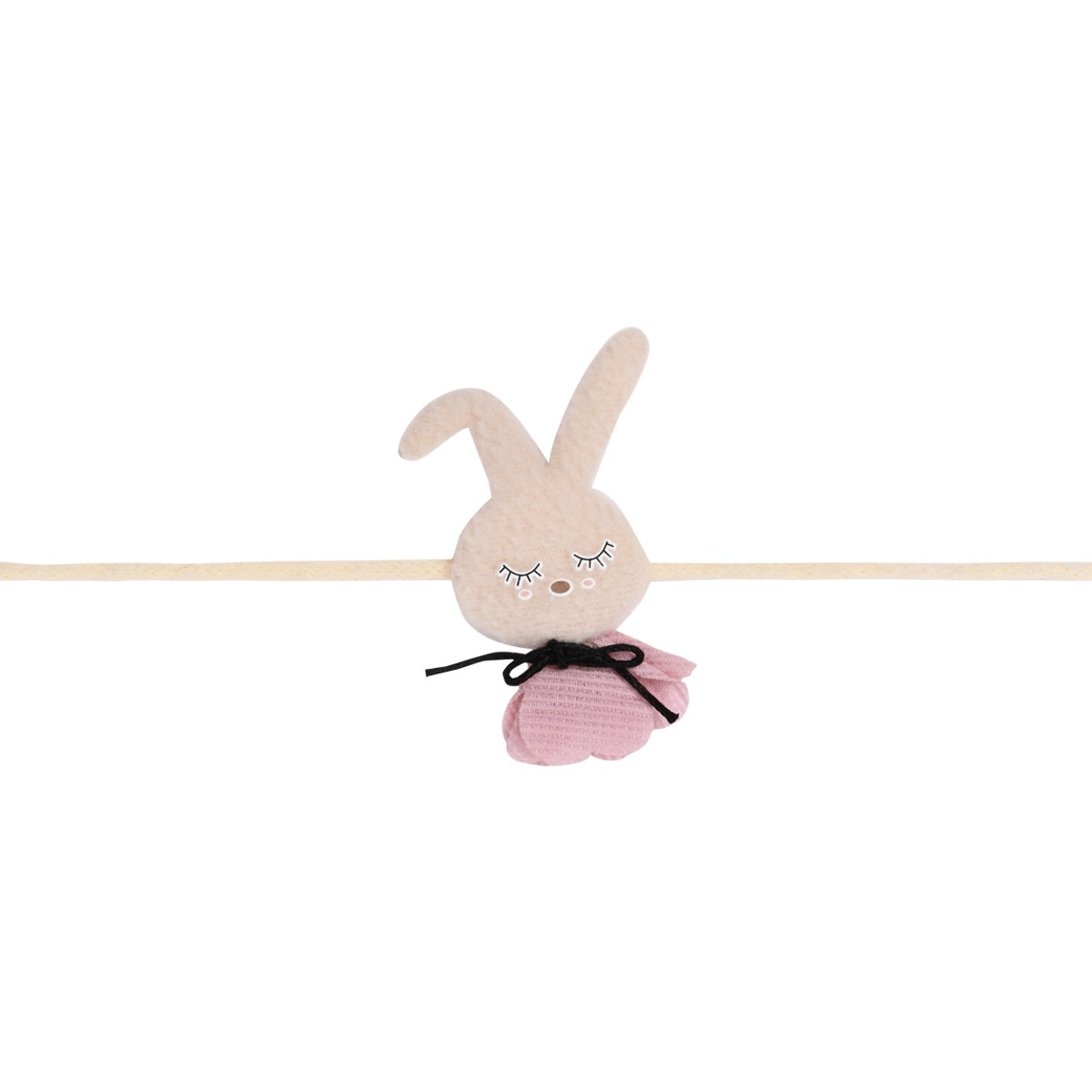 Soft Bunny Cream Rakhi with Roli Chawal & Rakshabhandan Card