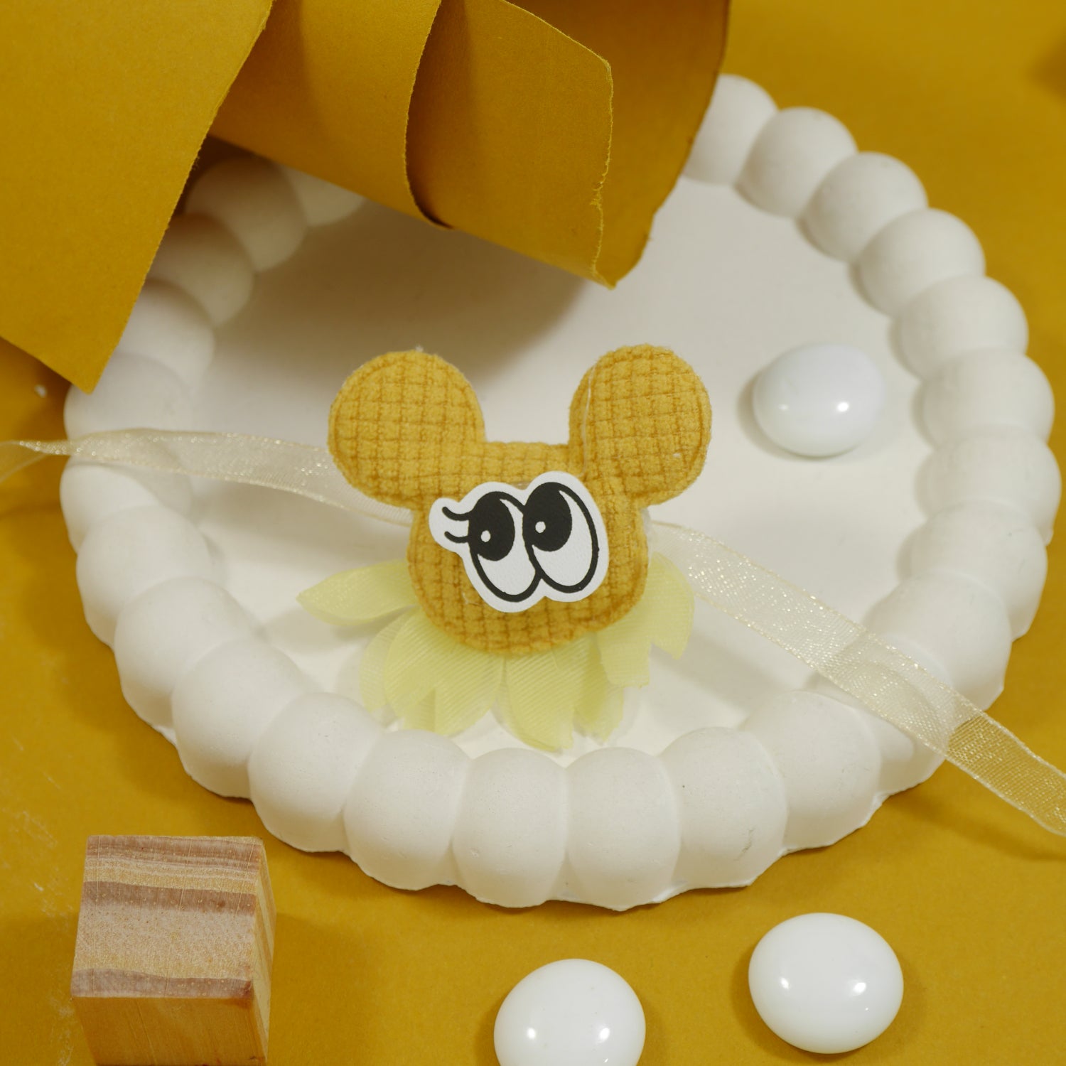Minnie Mouse Rakhi with Roli Chawal & Rakshabandhan Card