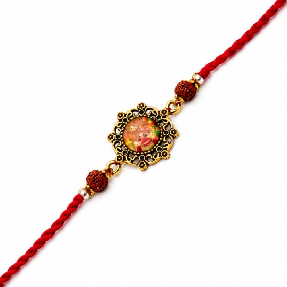 Khatu Shyam Ji Rakhi with Roli Chawal & Rakshabandhan Card