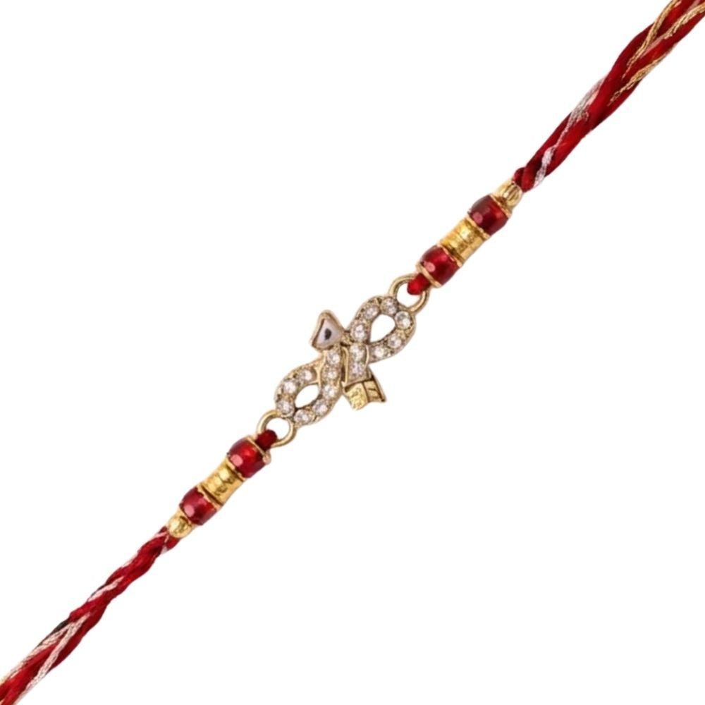Infinity Rakhi with Roli Chawal & Rakshabandhan Card