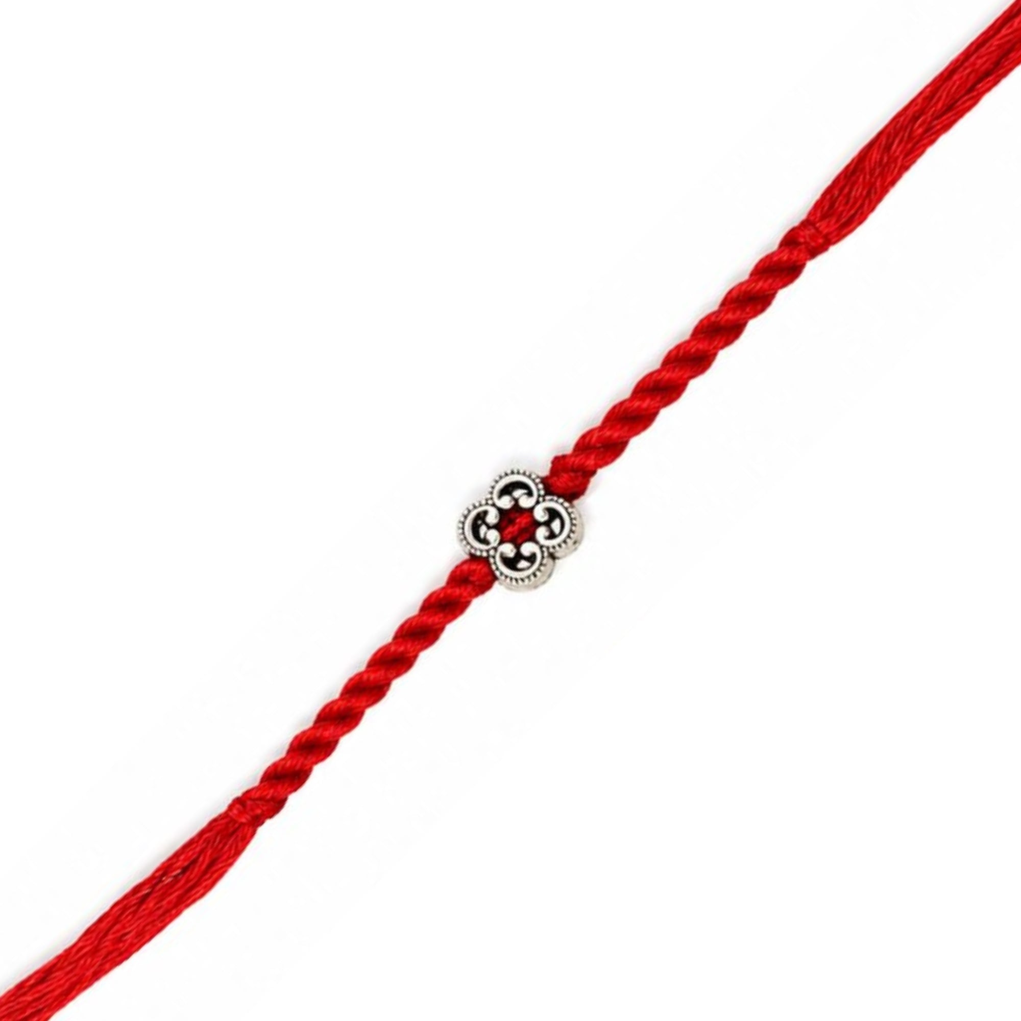 Traditional Floral Designer Rakhi with Roli Chawal & Rakshabandhan Card