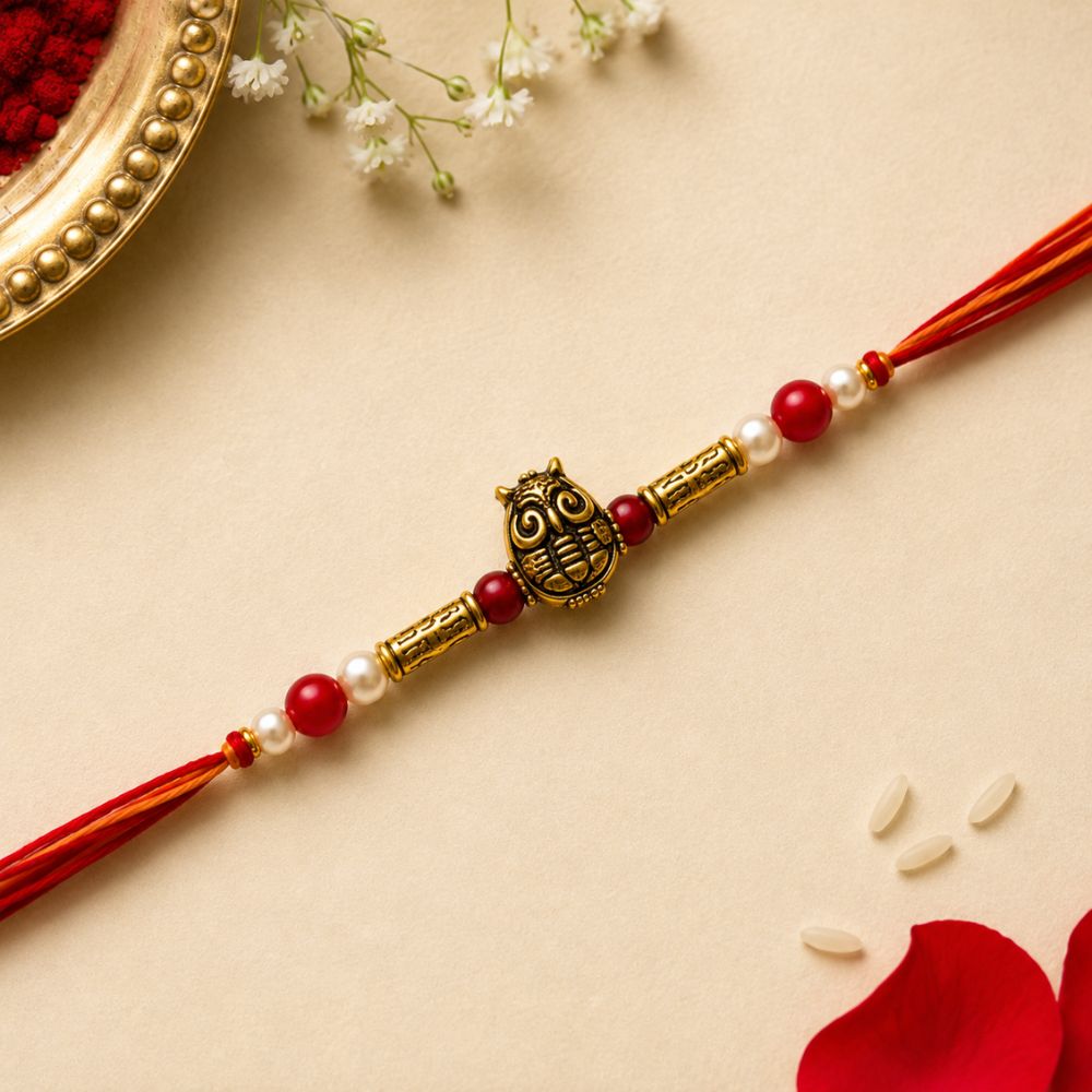 Trishul Rakhi with Roli Chawal and Rakshabandhan card