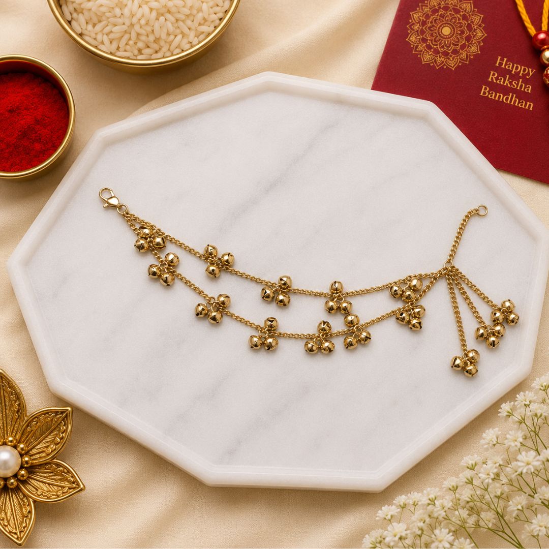 Dual Layered Kashmiri Ghungroo Lumba Bracelet