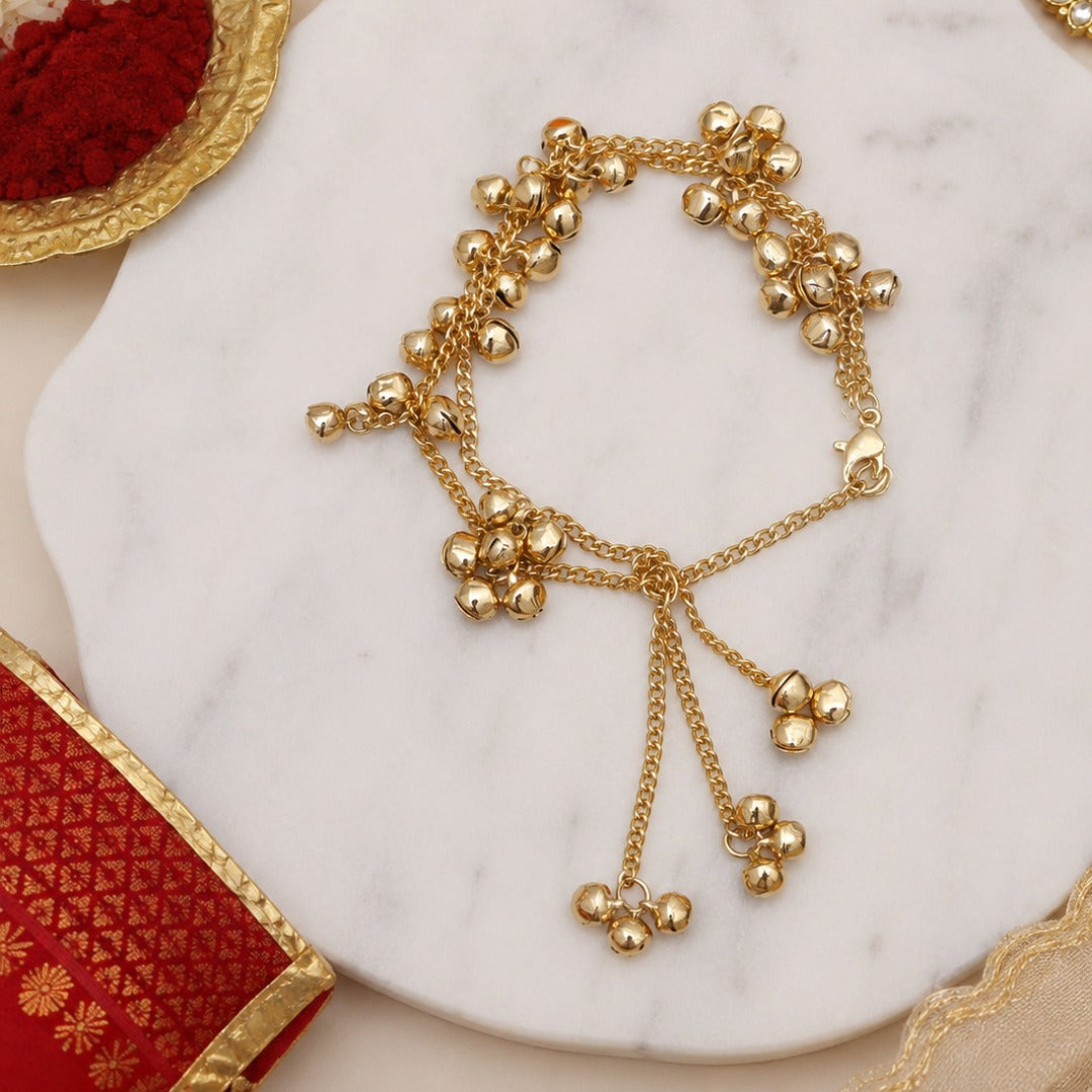 Dual Layered Kashmiri Ghungroo Lumba Bracelet