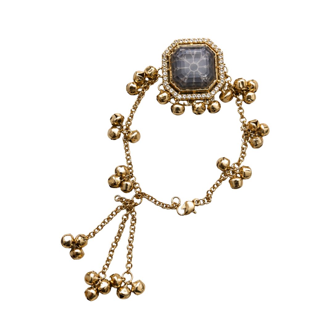 Sapphire Blue Kashmiri Ghungroo Lumba Bracelet