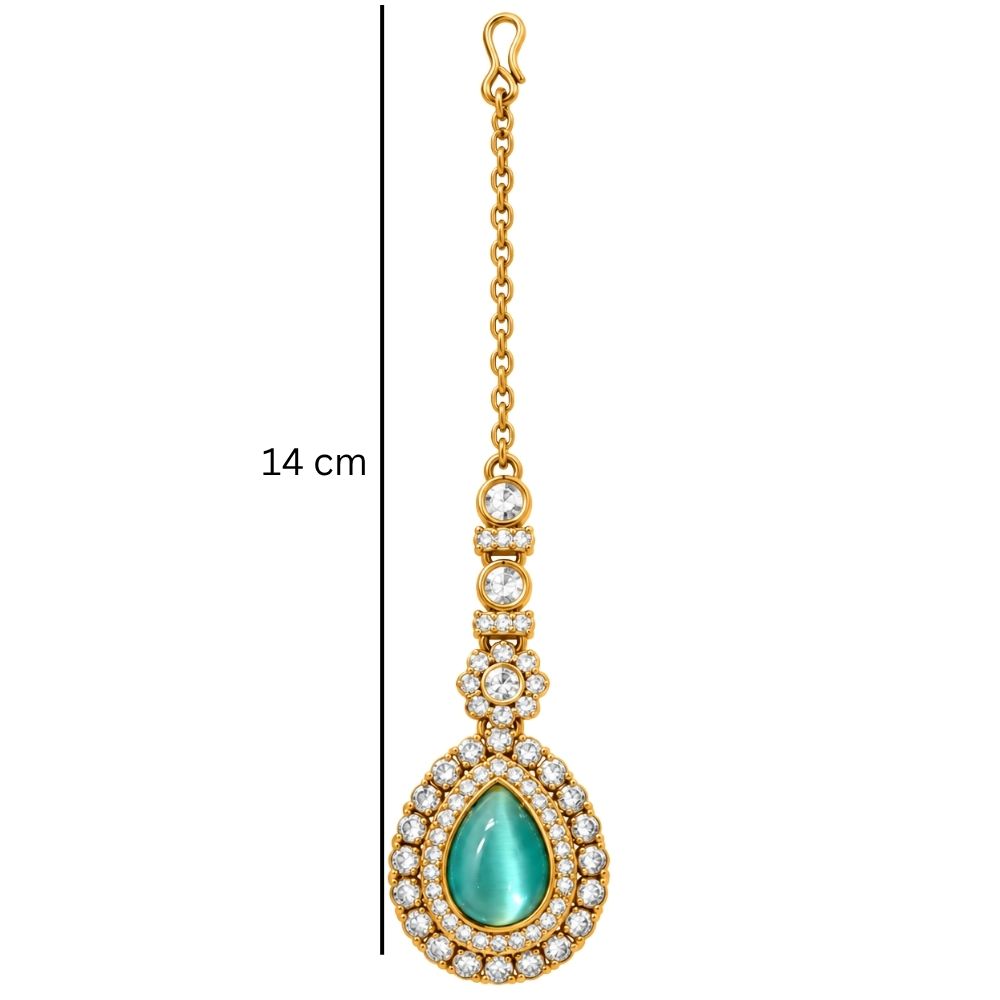 Mrinalika- Sky Blue Three-Layer Necklace Set