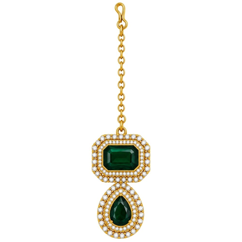 vamakshi-  Green Three-Layer Necklace Se