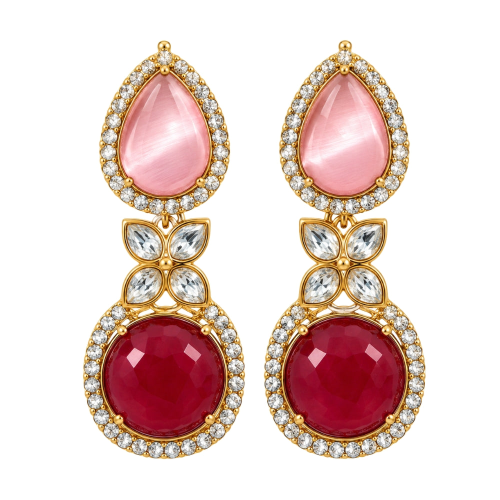 Sharvani- Multicolour Kundan-Style Necklace Set