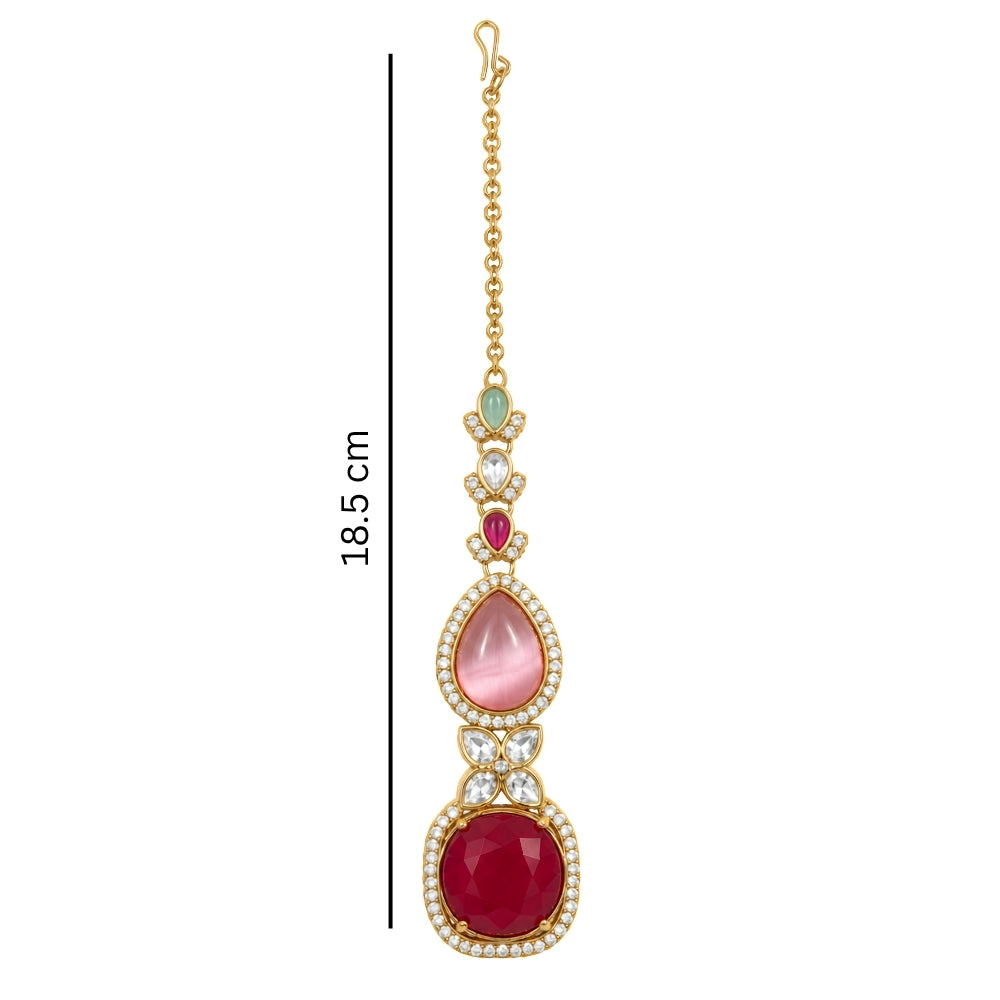 Sharvani- Multicolour Kundan-Style Necklace Set