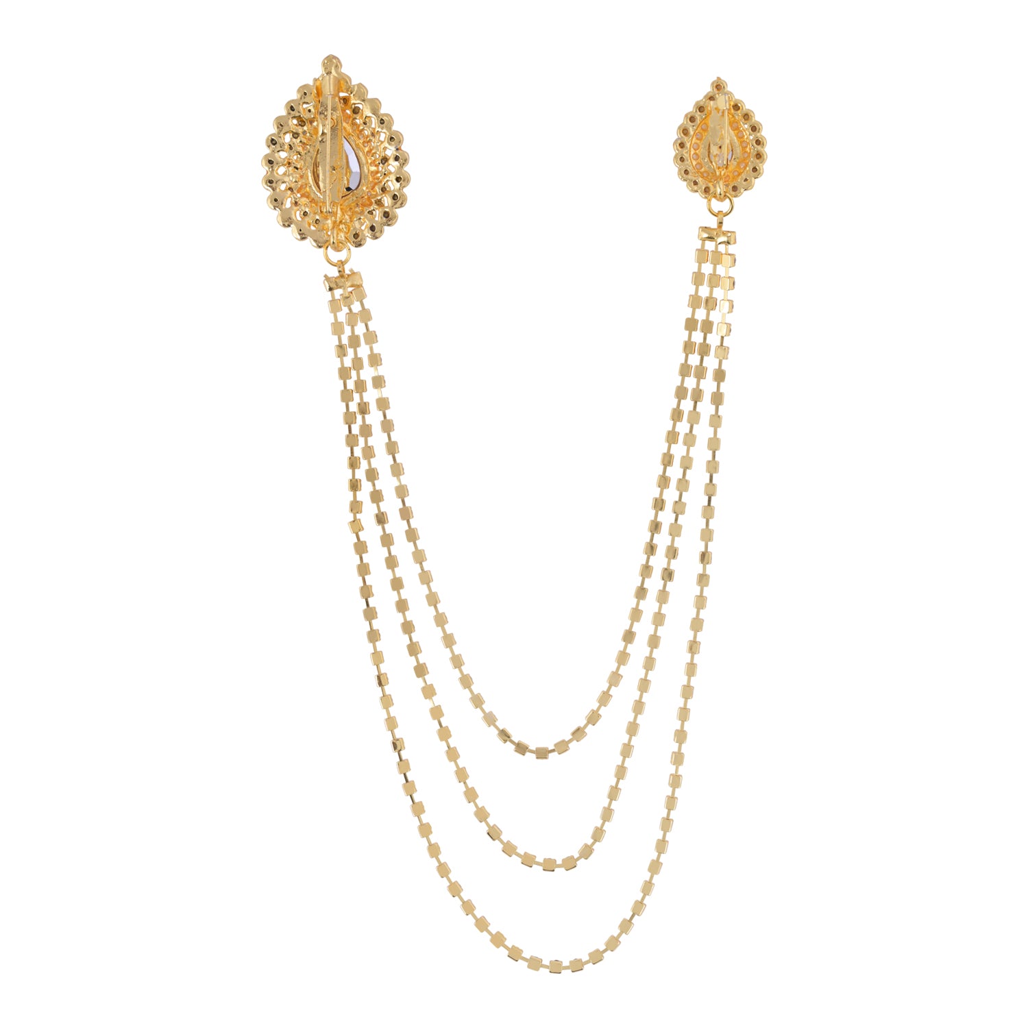 Mihir - Maroon Brooch