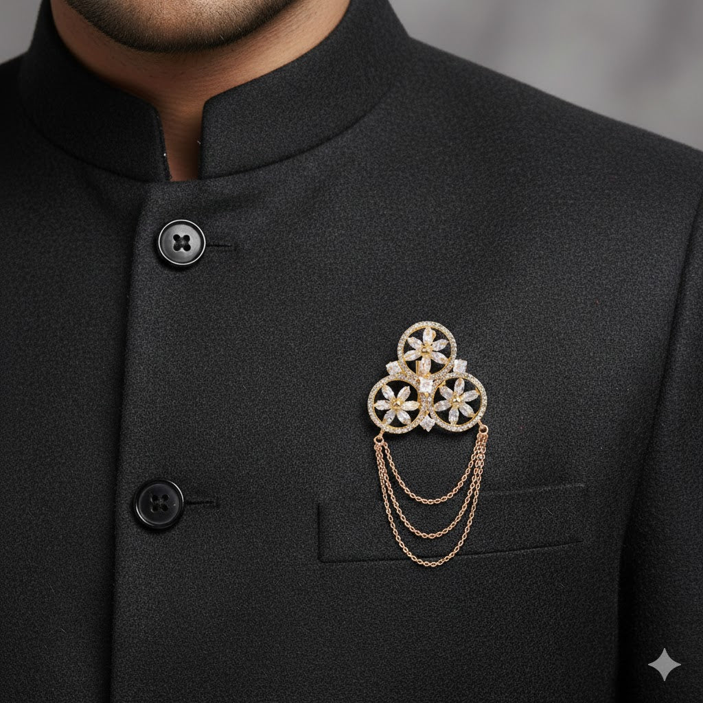Aahir - Rose Gold Brooch