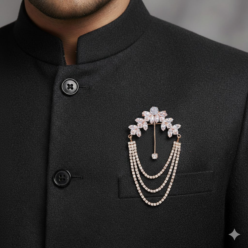 Abhay - Rose Gold Brooch