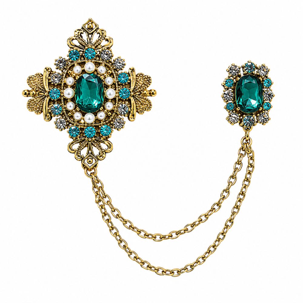 Shivayush- Royal Style Montana Blue Sherwani Brooch