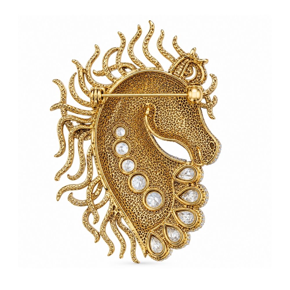 Rutveg- Luxury Horse Motif Brooch for Men