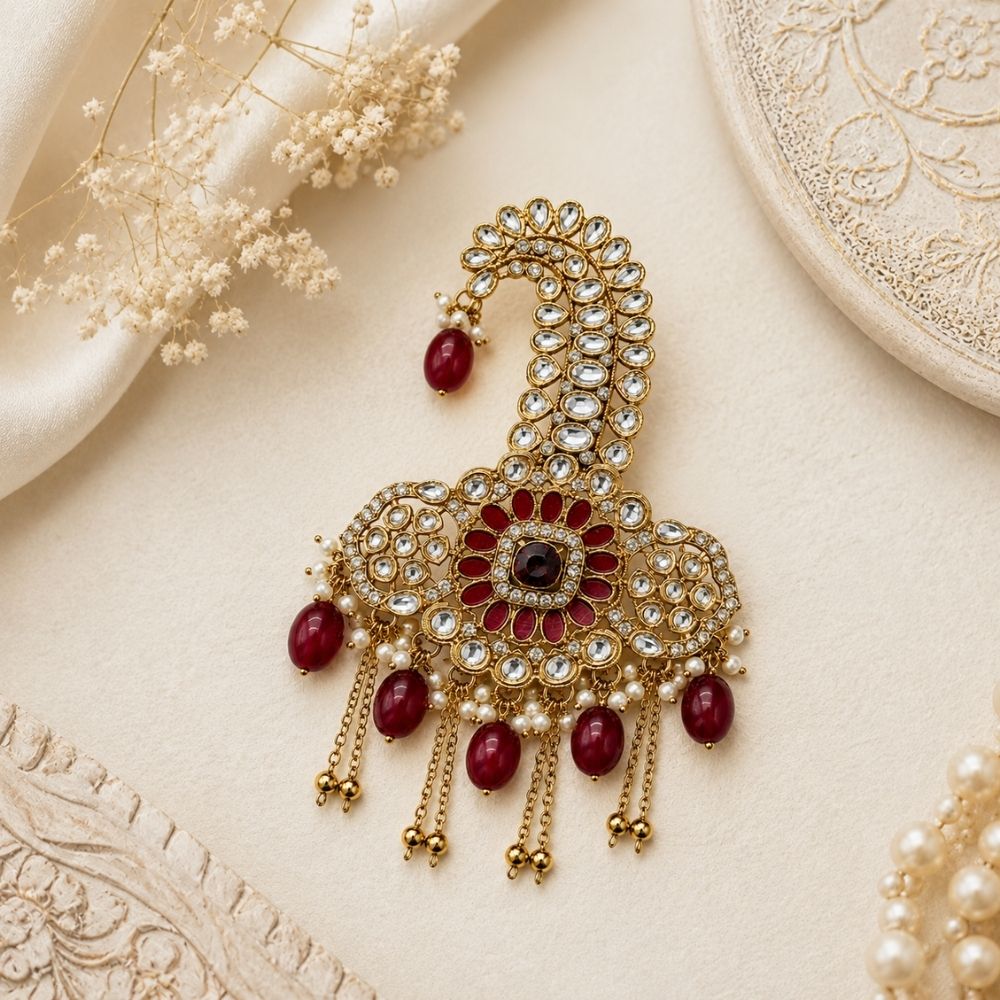 Vihir-Ruby Pearl Turban Kalangi