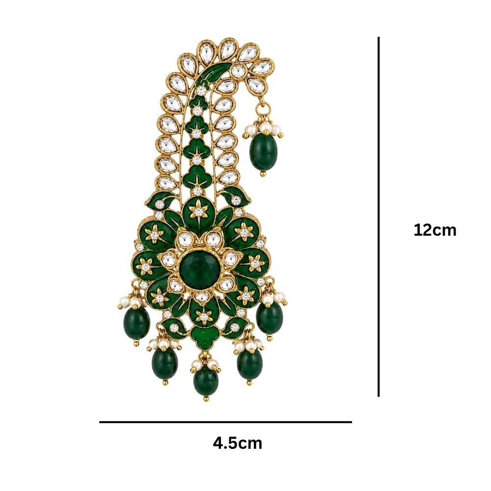 Aarvith -Heritage Emerald Lotus Drop Groom Kalangi