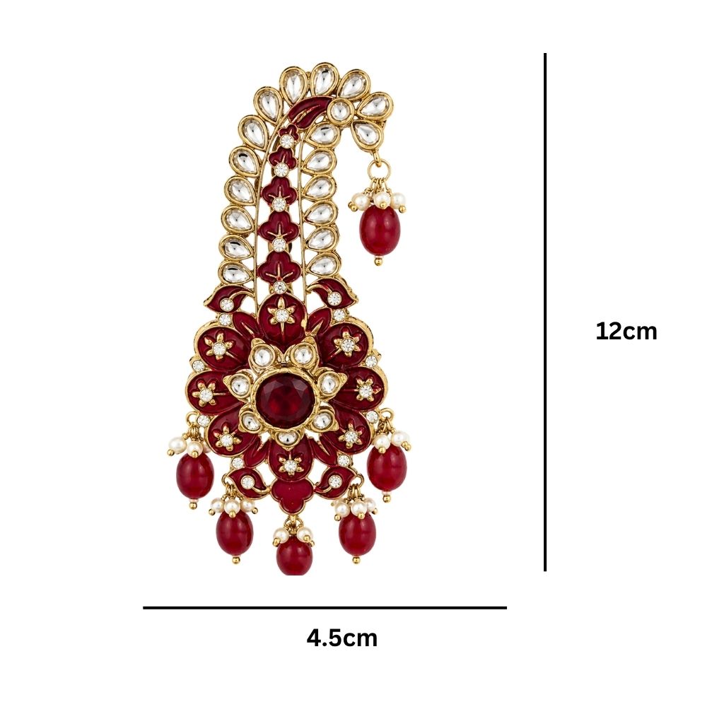 Aarvith-Royal Ruby Meenakari Drop Groom Kalangi