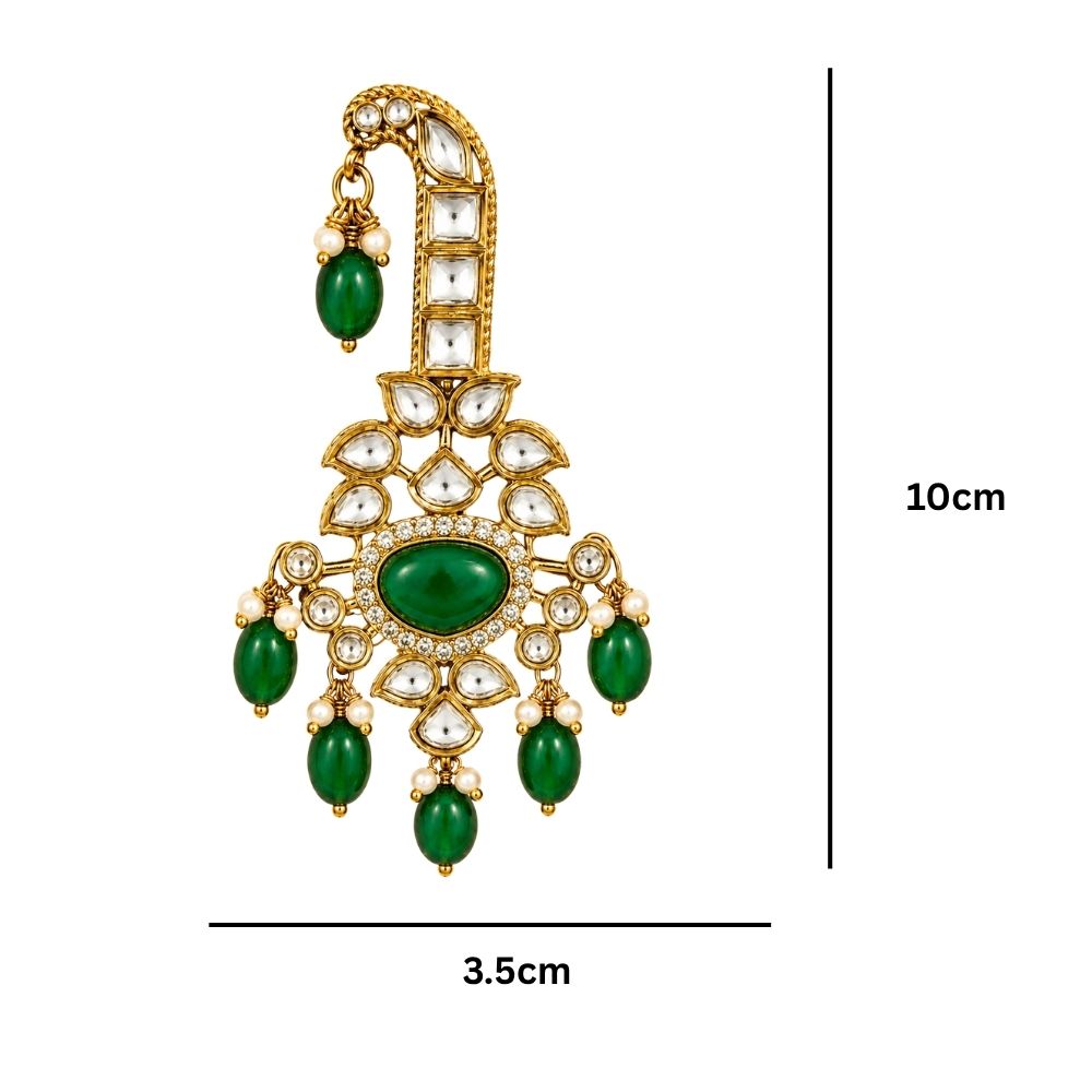 Ishay-Emerald Drop Kundan Crest Groom Kalangi