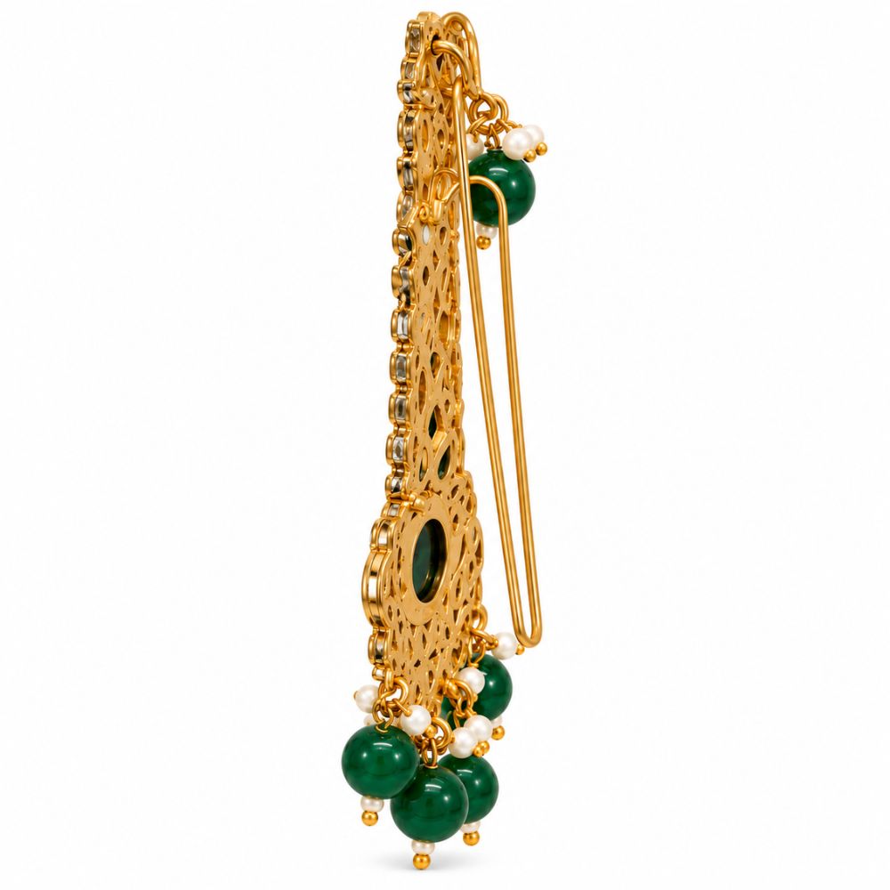 Veeransh- Green Floral Kundan Kalangi