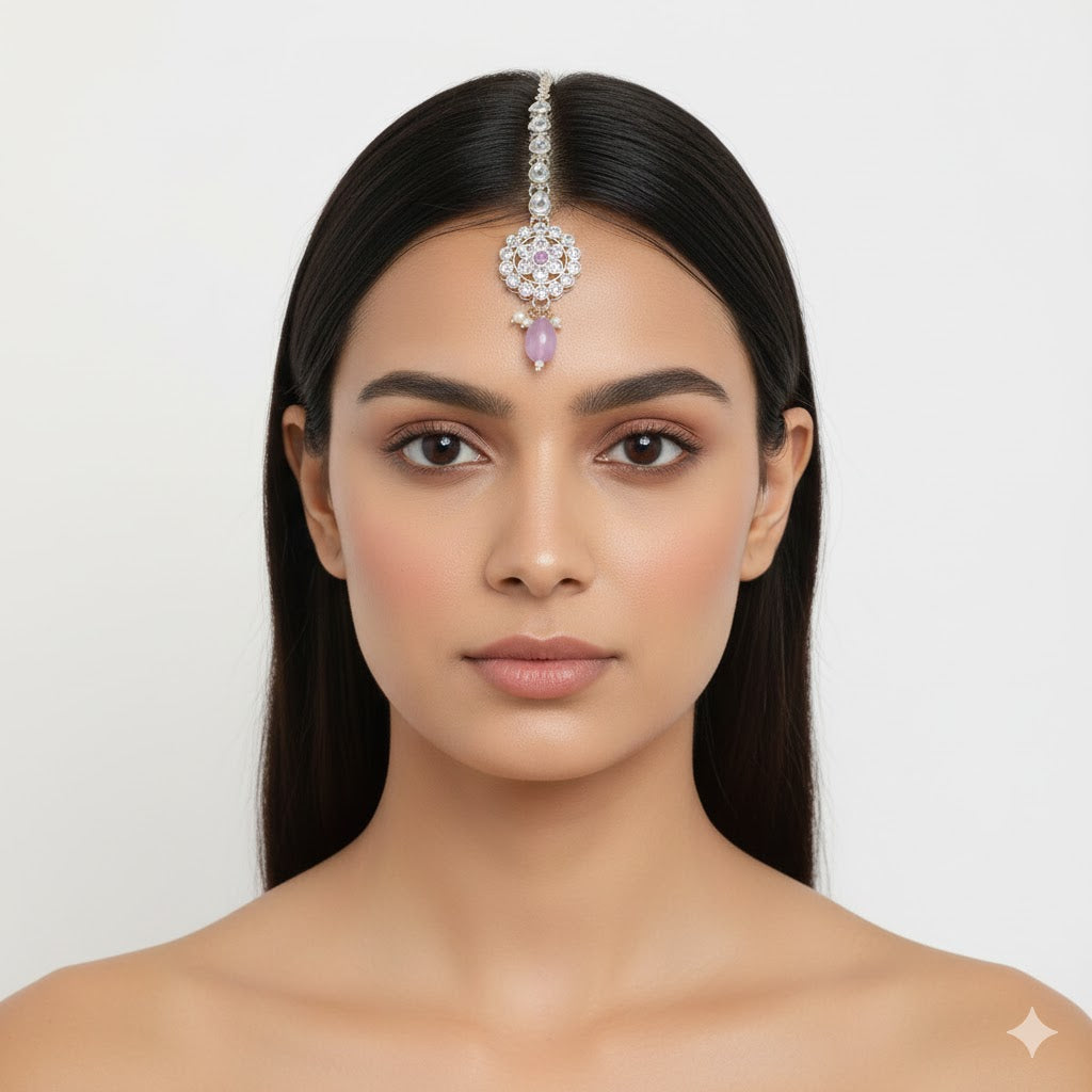 Mohina Purple Maangtikka