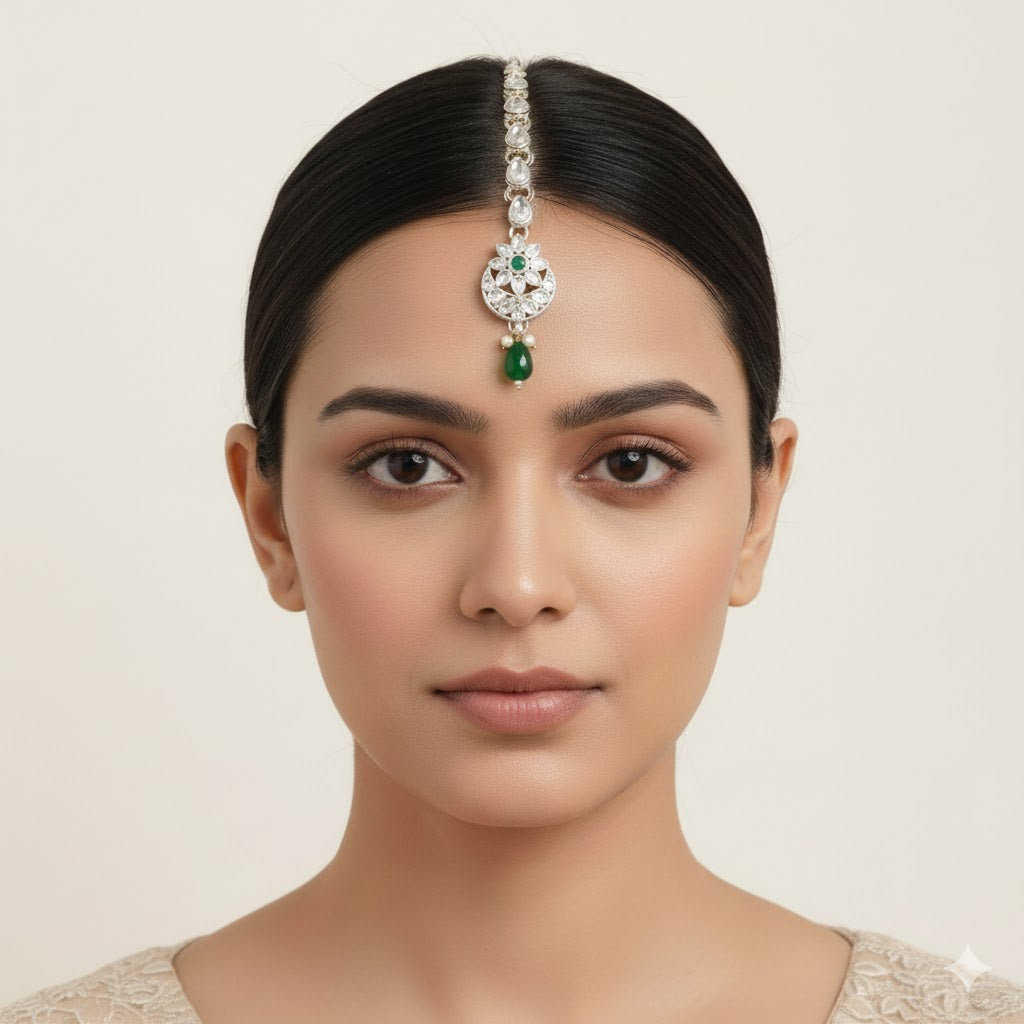 Zaisha Green Maangtikka