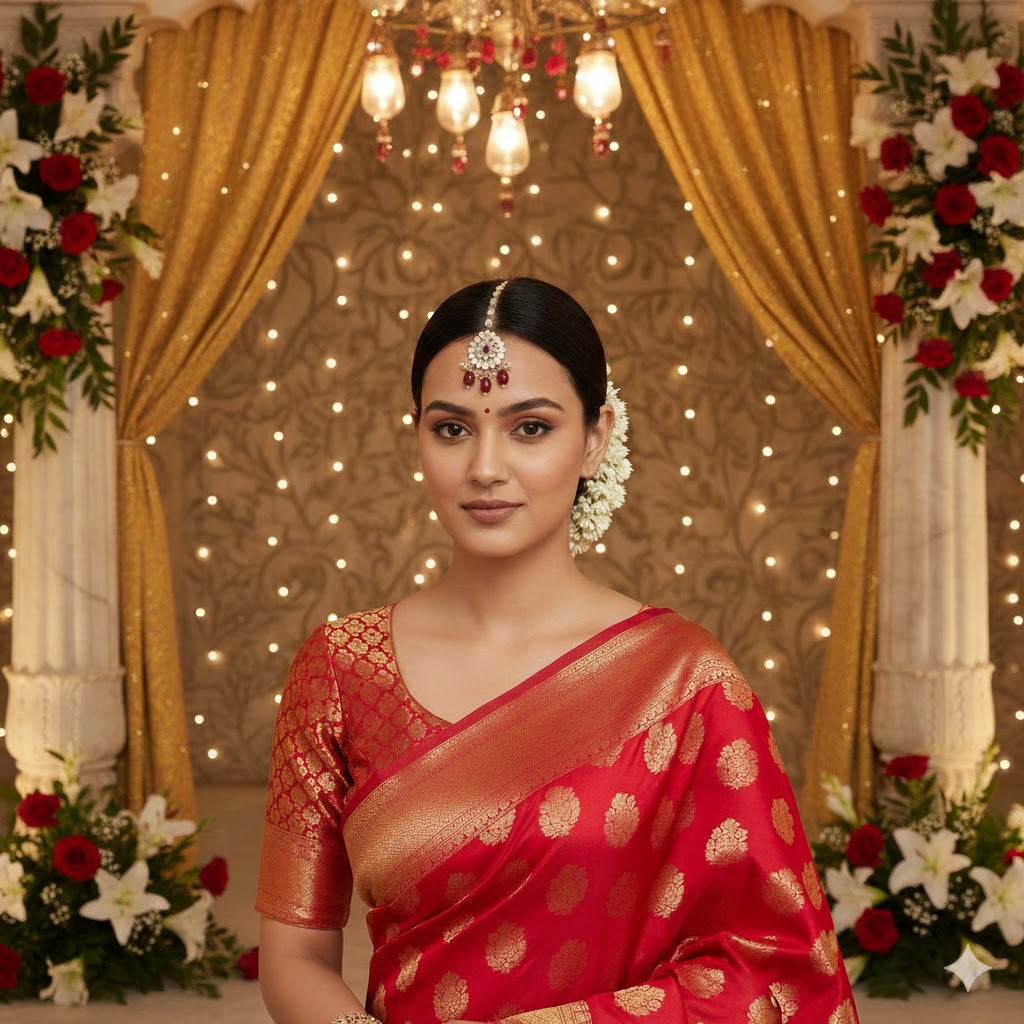 Aranya Maroon Maangtikka