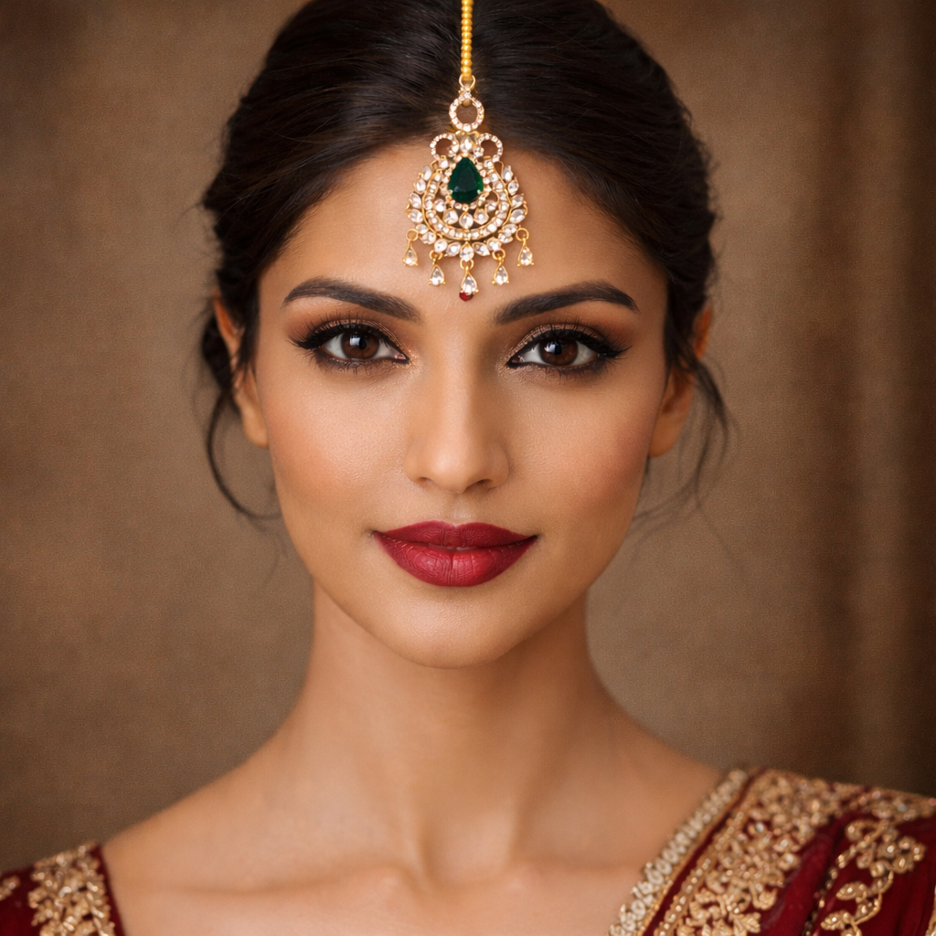 Aaryika - Traditional Kundan & CZ Maang Tikka