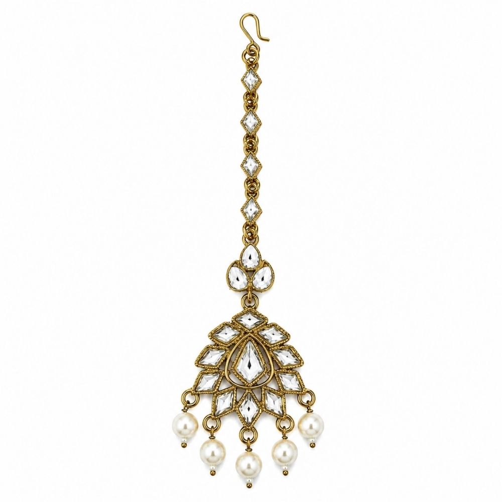 Amaya- Antique Finish Kundan Maang Tikka
