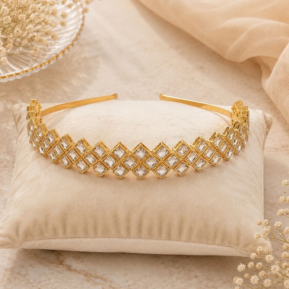 Arhita- Kundan Style Stone Studded Hair Band