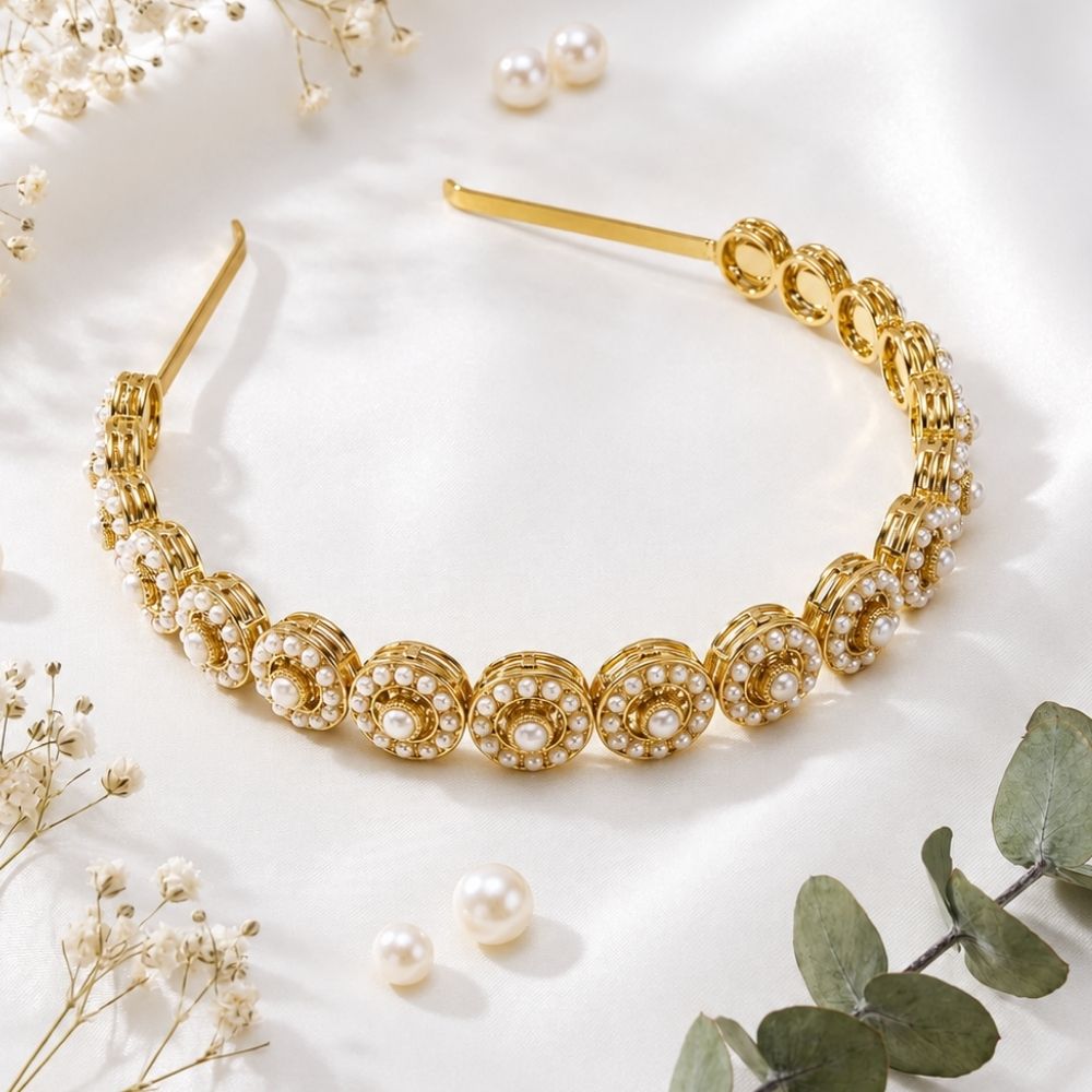 Medhavi-  Pearl Studded Hair Band