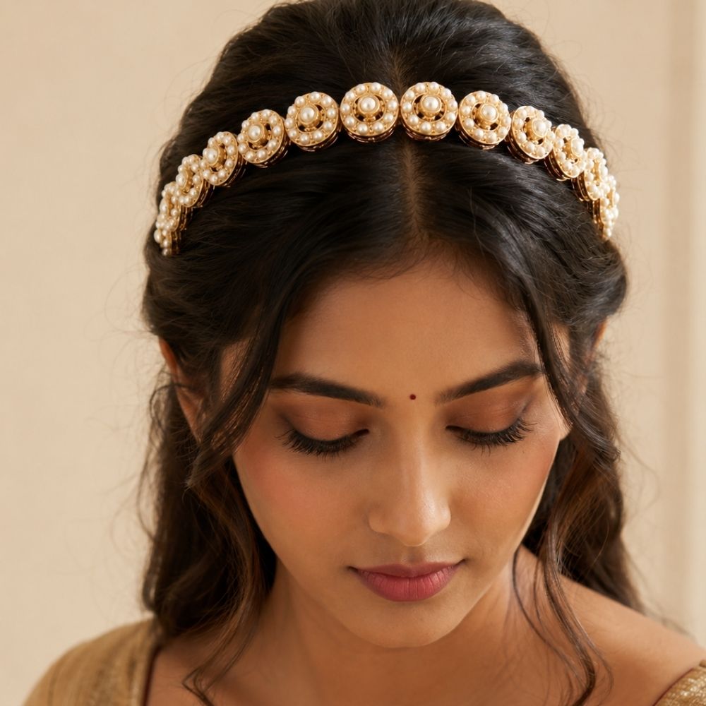 Medhavi-  Pearl Studded Hair Band
