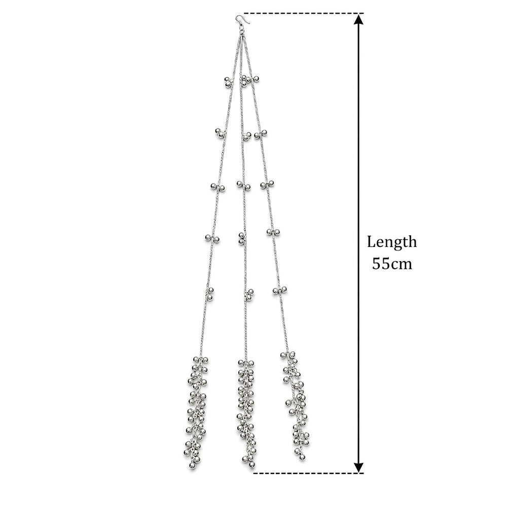 Samriddhi- Silver Oxidised Ghungroo Chain Paranda