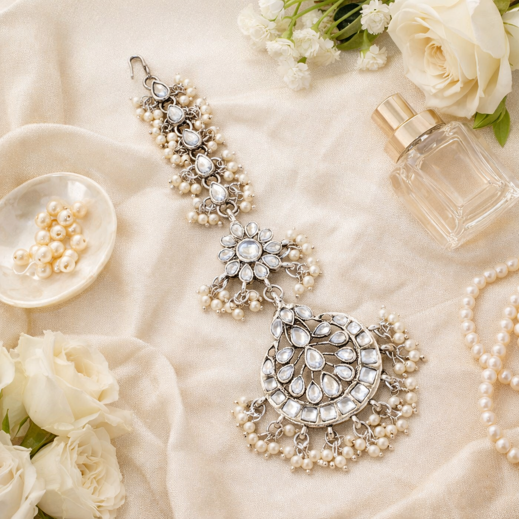 NITYA Oxidised Maang Tikka