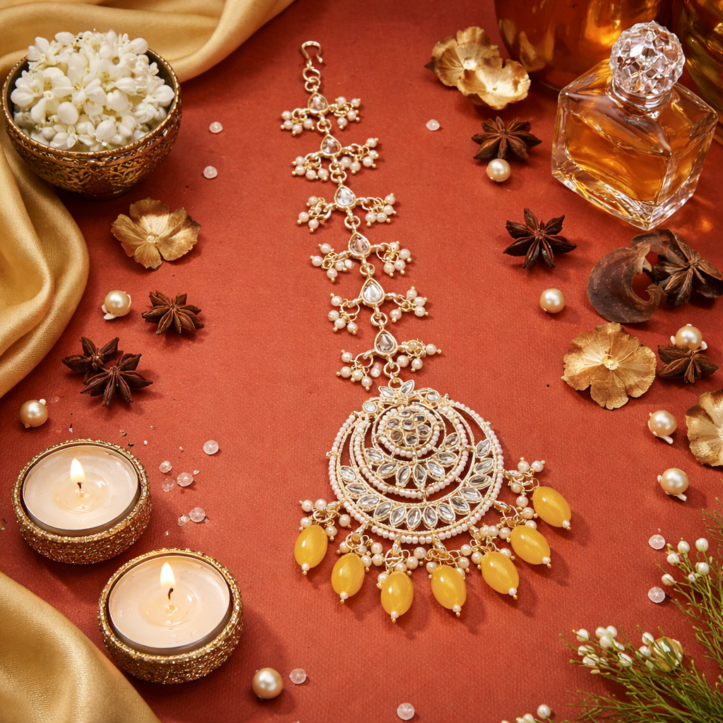 Alvina Yellow Maangtikka