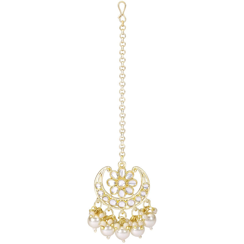 Zainab Mint Maangtikka Earring Set