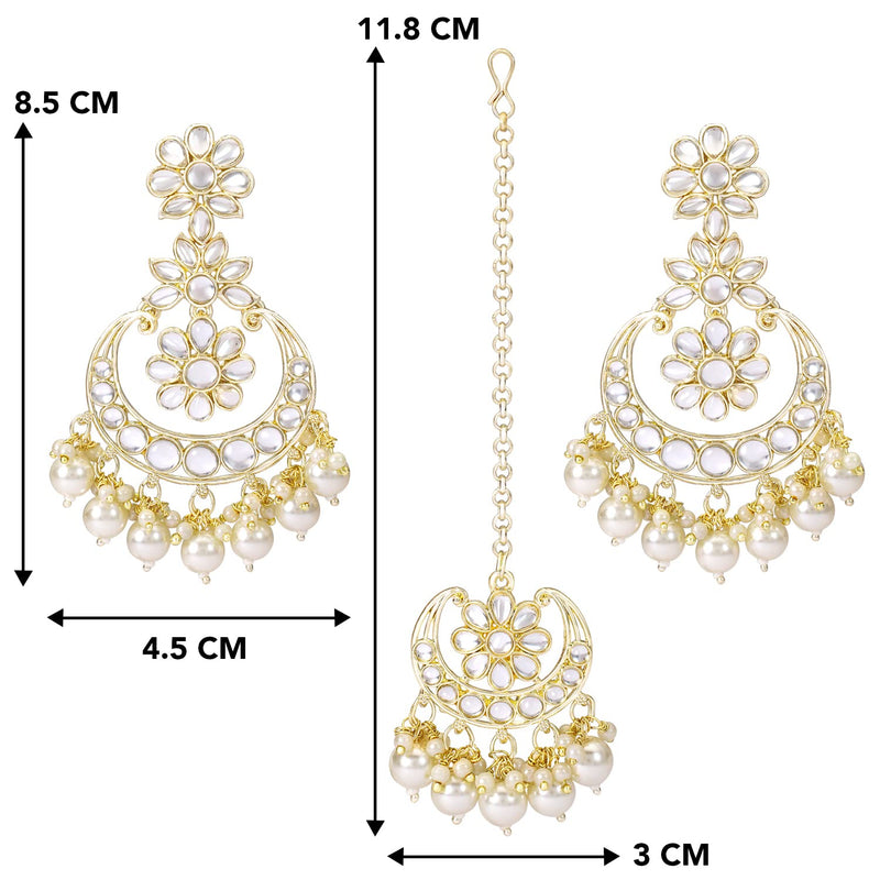 Zainab Mint Maangtikka Earring Set