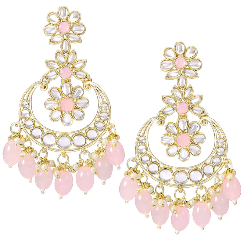 Aaliya Pink Maangtikka Earring Set