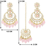 Aaliya Pink Maangtikka Earring Set