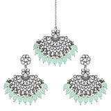 Divita Mint Maangtikka Earring Set