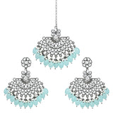 Divita Turquoise Maangtikka Earring Set