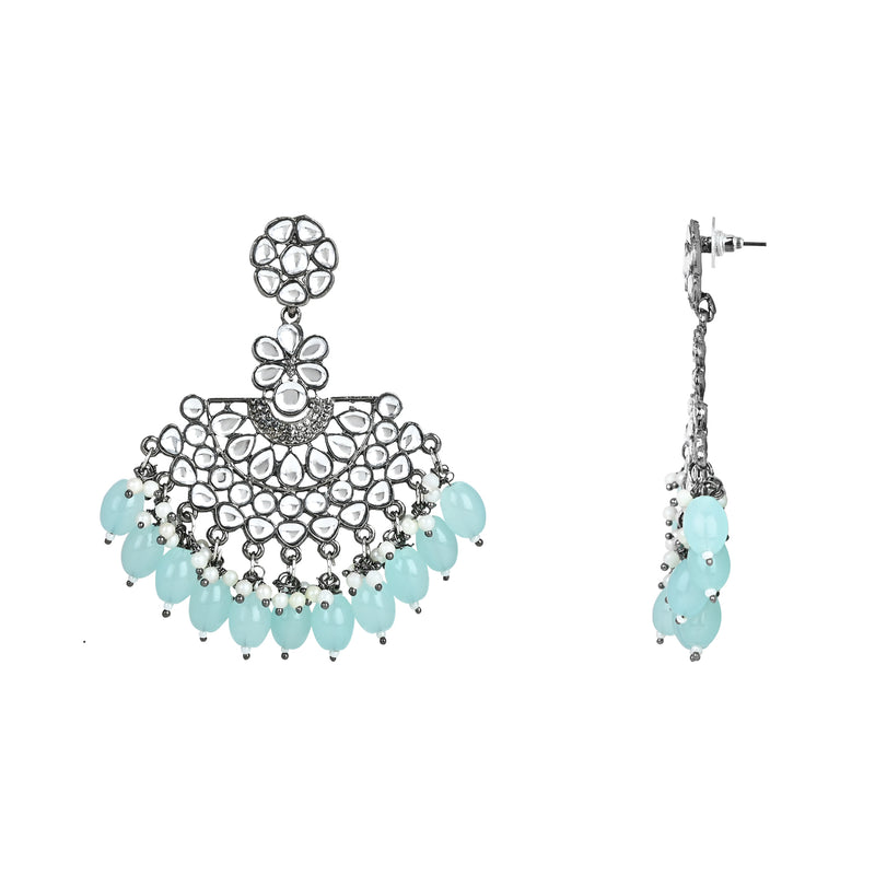 Divita Turquoise Maangtikka Earring Set